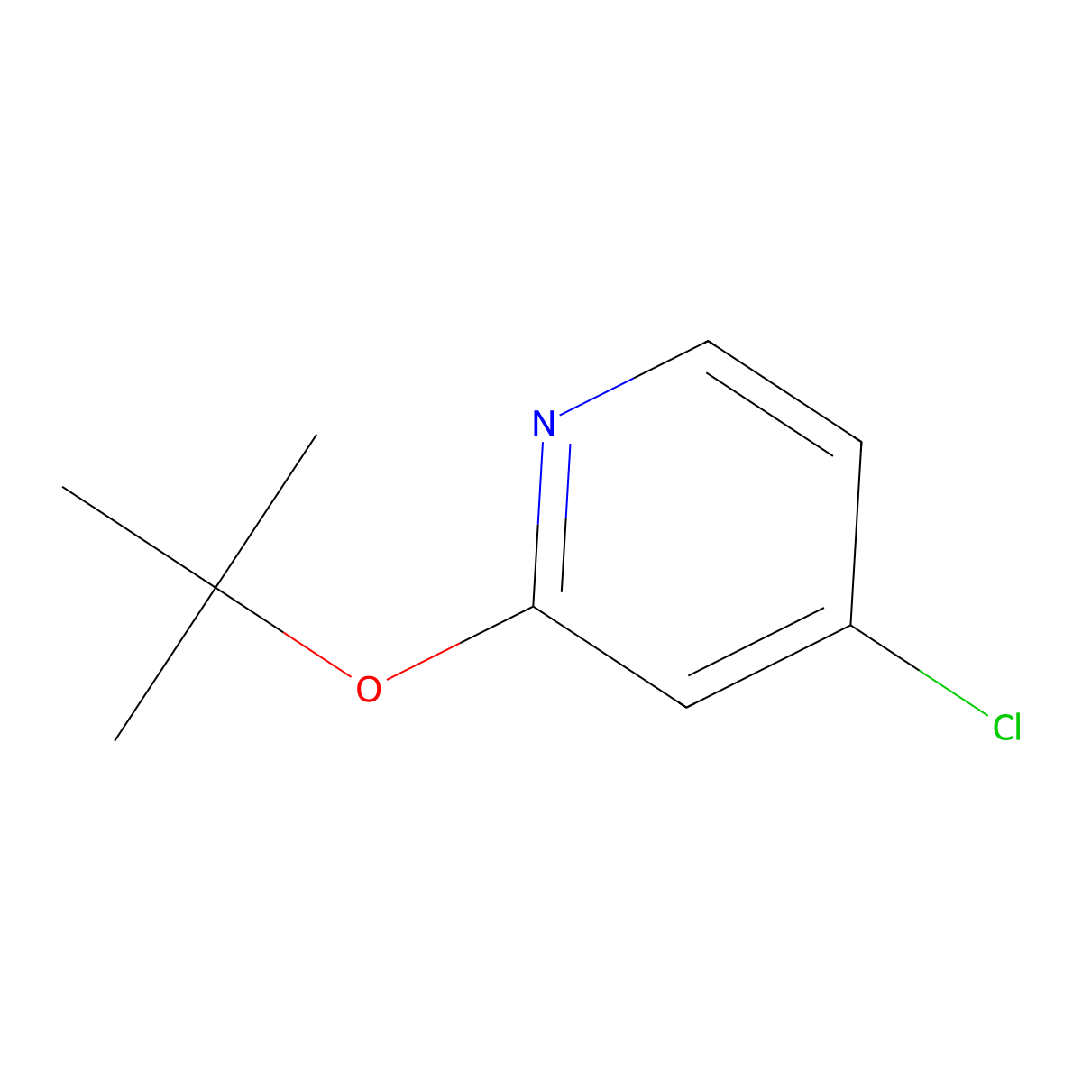 2-(tert-Butoxy)-4-chloropyridine molecular structure, CAS 1346809-06-0