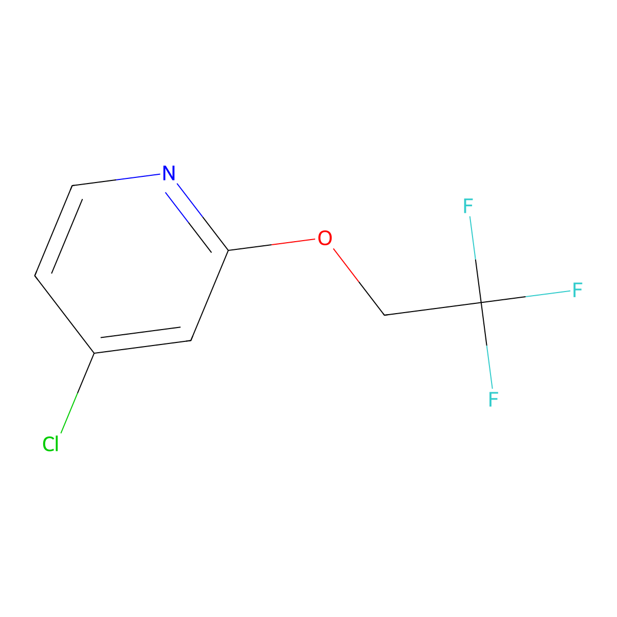 4-Chloro-2-(2,2,2-trifluoroethoxy)pyridine molecular structure, CAS 1346809-11-7