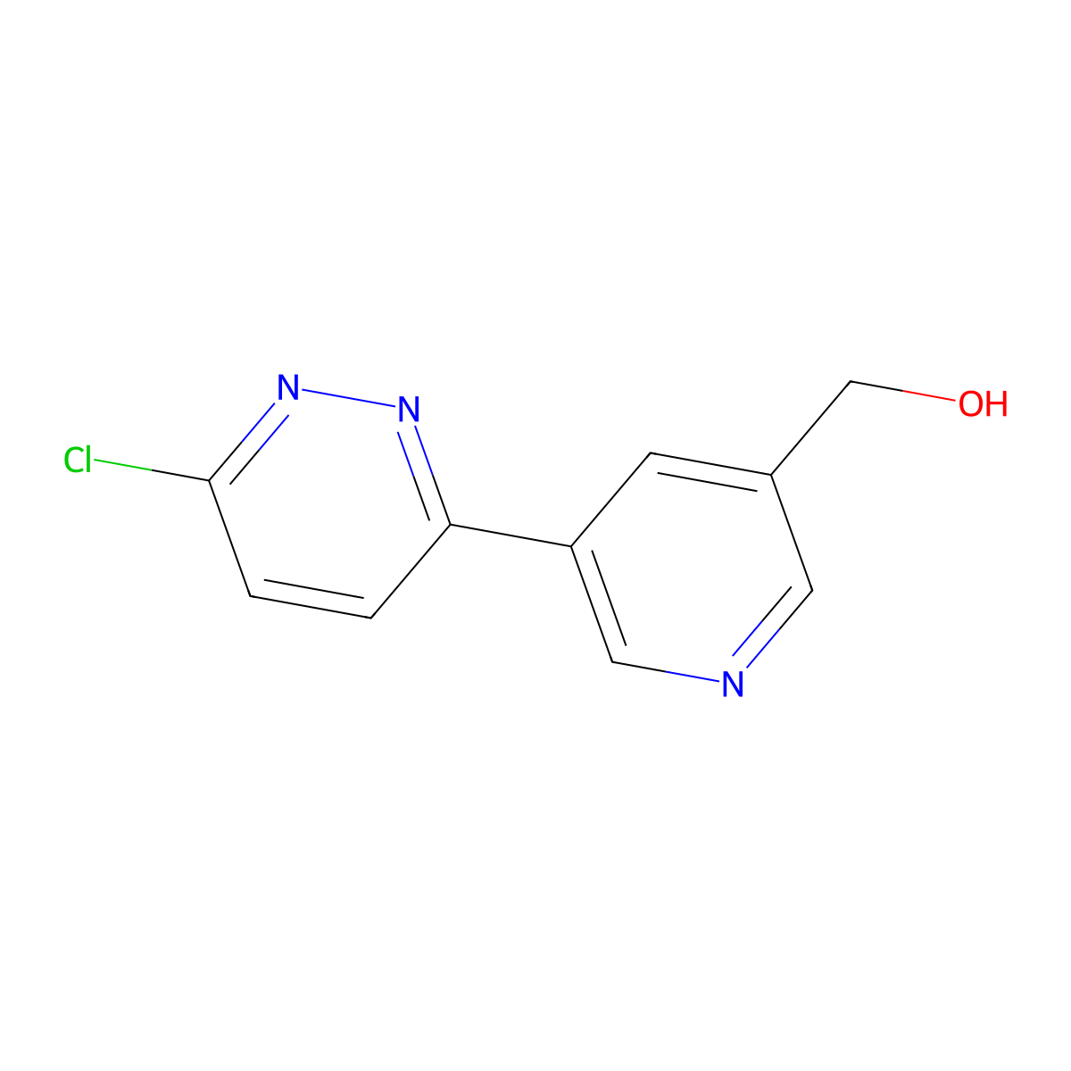 (5-(6-Chloropyridazin-3-yl)pyridin-3-yl)methanol molecular structure, CAS 1346809-26-4