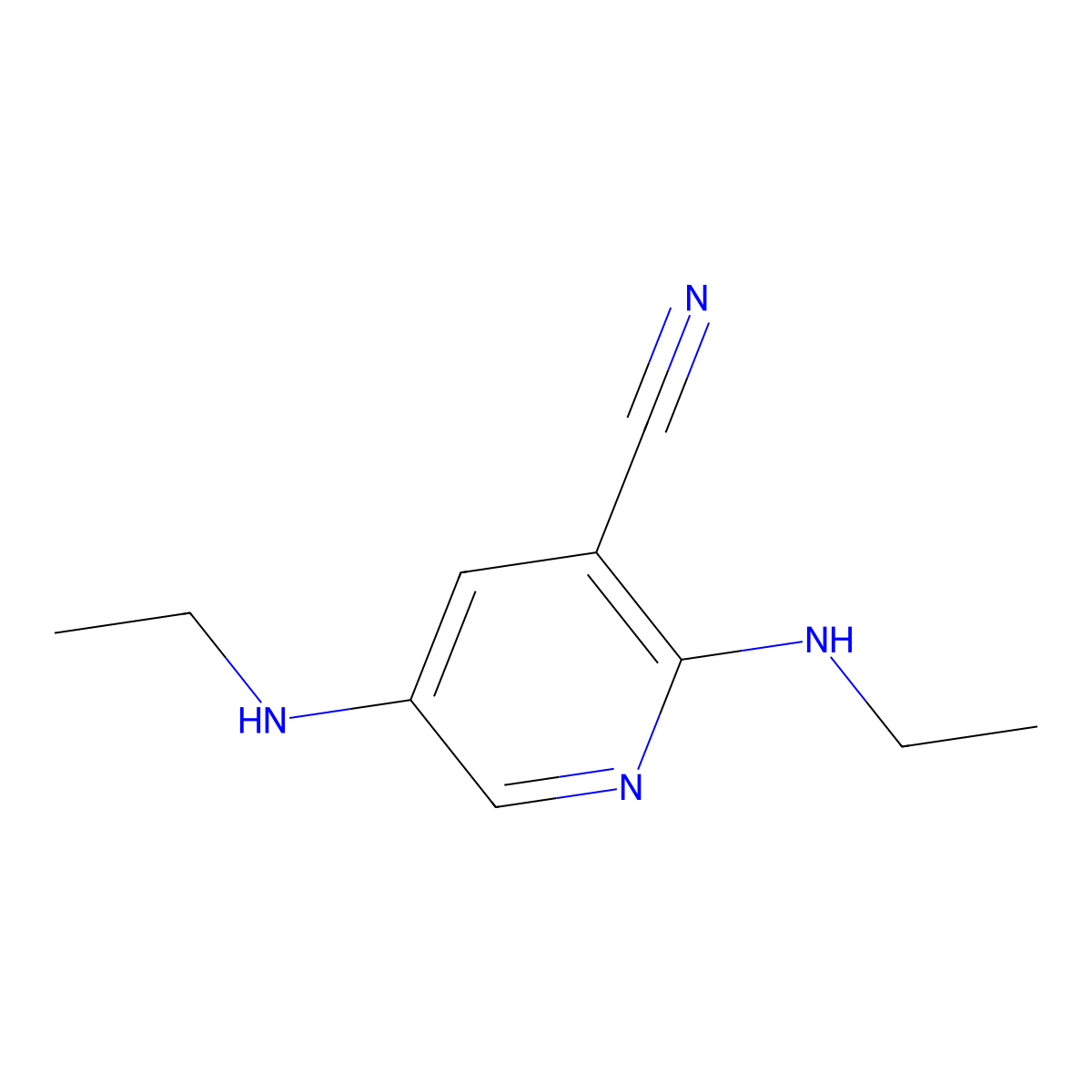 2,5-Bis(ethylamino)nicotinonitrile molecular structure, CAS 1346809-31-1