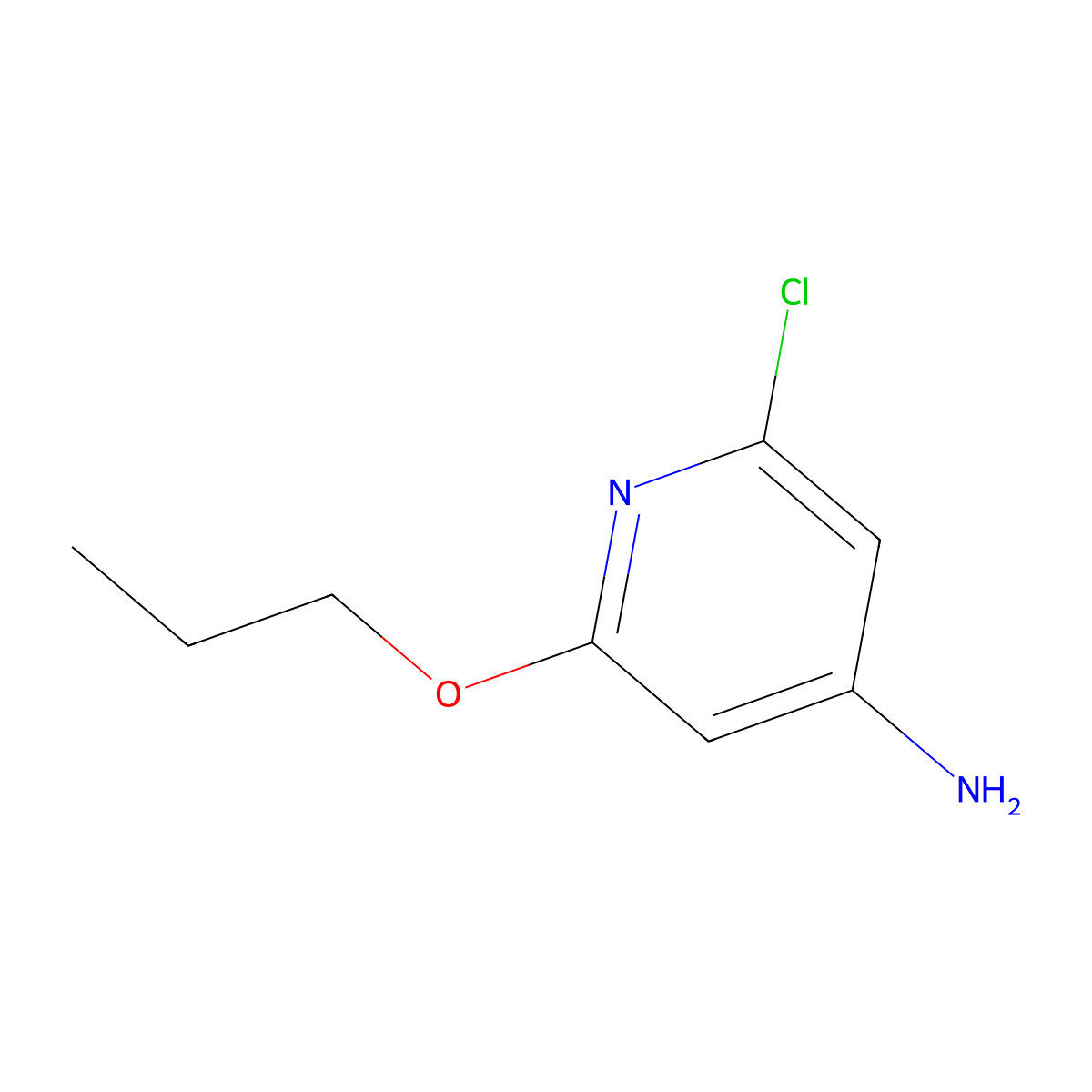 2-Chloro-6-propoxypyridin-4-amine molecular structure, CAS 1346809-36-6