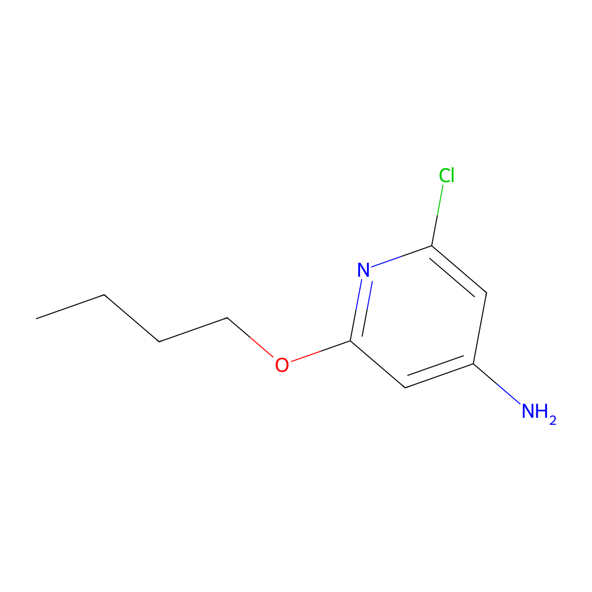2-Butoxy-6-chloropyridin-4-amine molecular structure, CAS 1346809-38-8