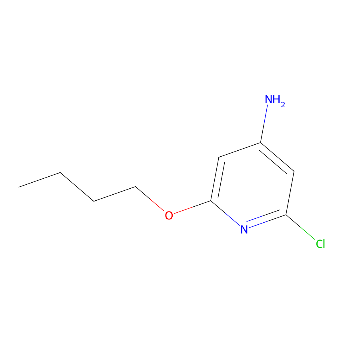 2-Butoxy-6-chloropyridin-4-amine molecular structure, CAS 1346809-38-8