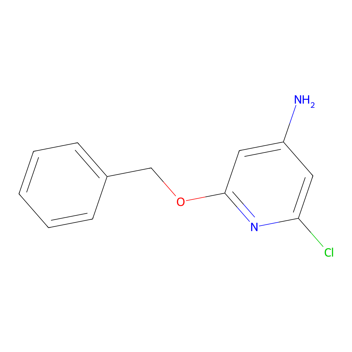 2-(Benzyloxy)-6-chloropyridin-4-amine molecular structure, CAS 1346809-41-3