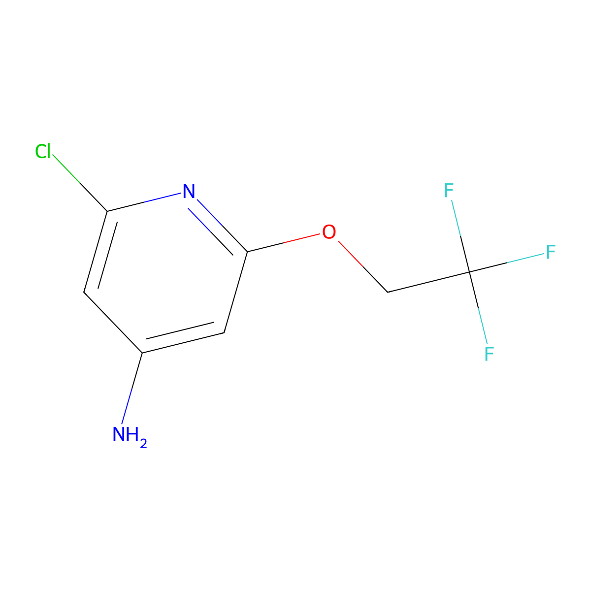 2-Chloro-6-(2,2,2-trifluoroethoxy)pyridin-4-amine molecular structure, CAS 1346809-43-5