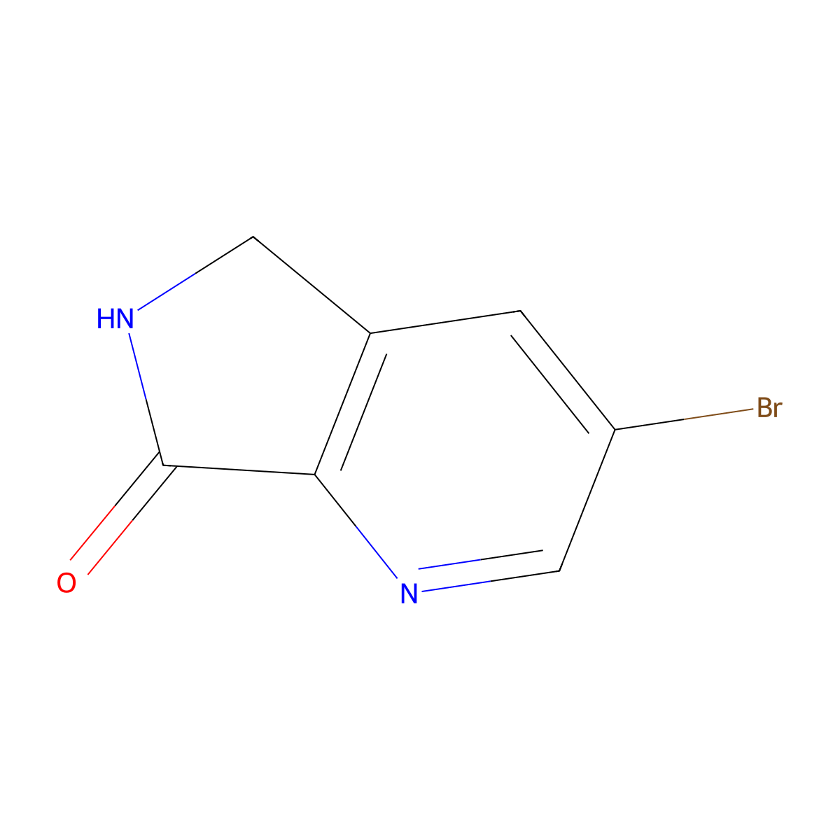 3-bromo-5H-pyrrolo[3,4-b]pyridin-7(6H)-one molecular structure, CAS 1346809-61-7