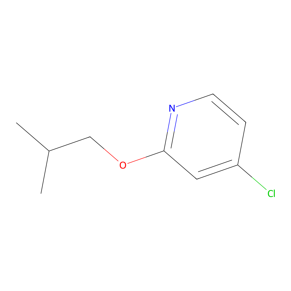 4-Chloro-2-isobutoxypyridine molecular structure, CAS 1346809-63-9