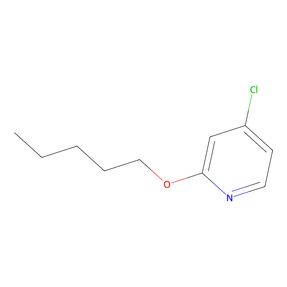 4-Chloro-2-(pentyloxy)pyridine molecular structure, CAS 1346809-67-3