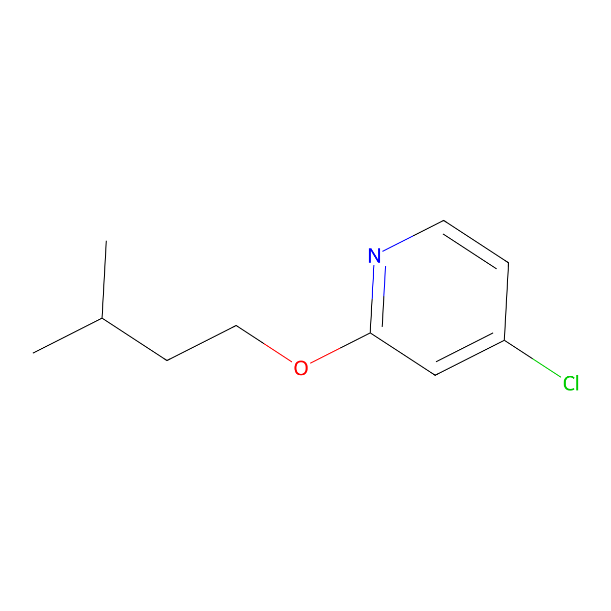 4-Chloro-2-(isopentyloxy)pyridine molecular structure, CAS 1346809-68-4