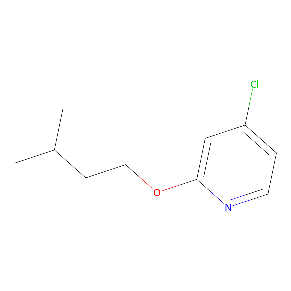 4-Chloro-2-(isopentyloxy)pyridine molecular structure, CAS 1346809-68-4