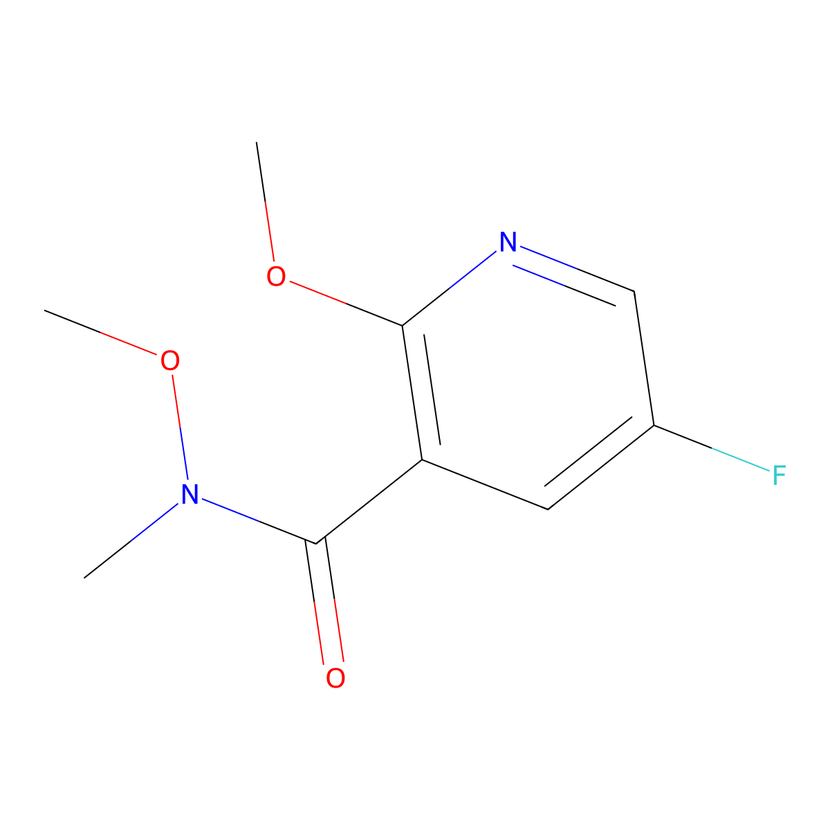 5-Fluoro-N,2-dimethoxy-N-methylnicotinamide molecular structure, CAS 1346817-38-6