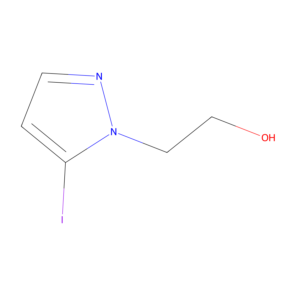 2-(5-Iodo-1H-pyrazol-1-yl)ethan-1-ol molecular structure, CAS 1346818-66-3