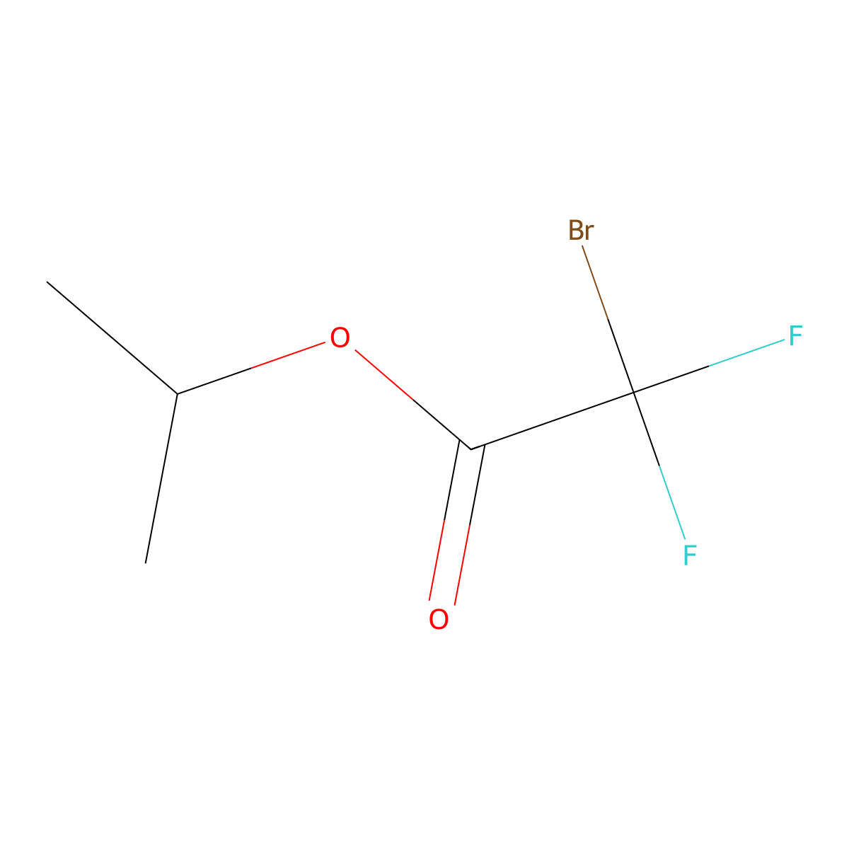 Isopropyl 2-bromo-2,2-difluoroacetate molecular structure, CAS 134682-34-1