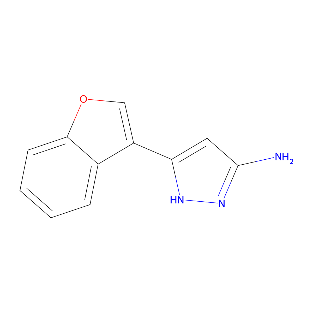 3-(1-Benzofuran-3-yl)-1h-pyrazol-5-amine molecular structure, CAS 1346830-17-8