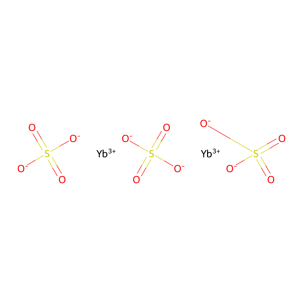 Diytterbium trisulphate molecular structure, CAS 13469-97-1