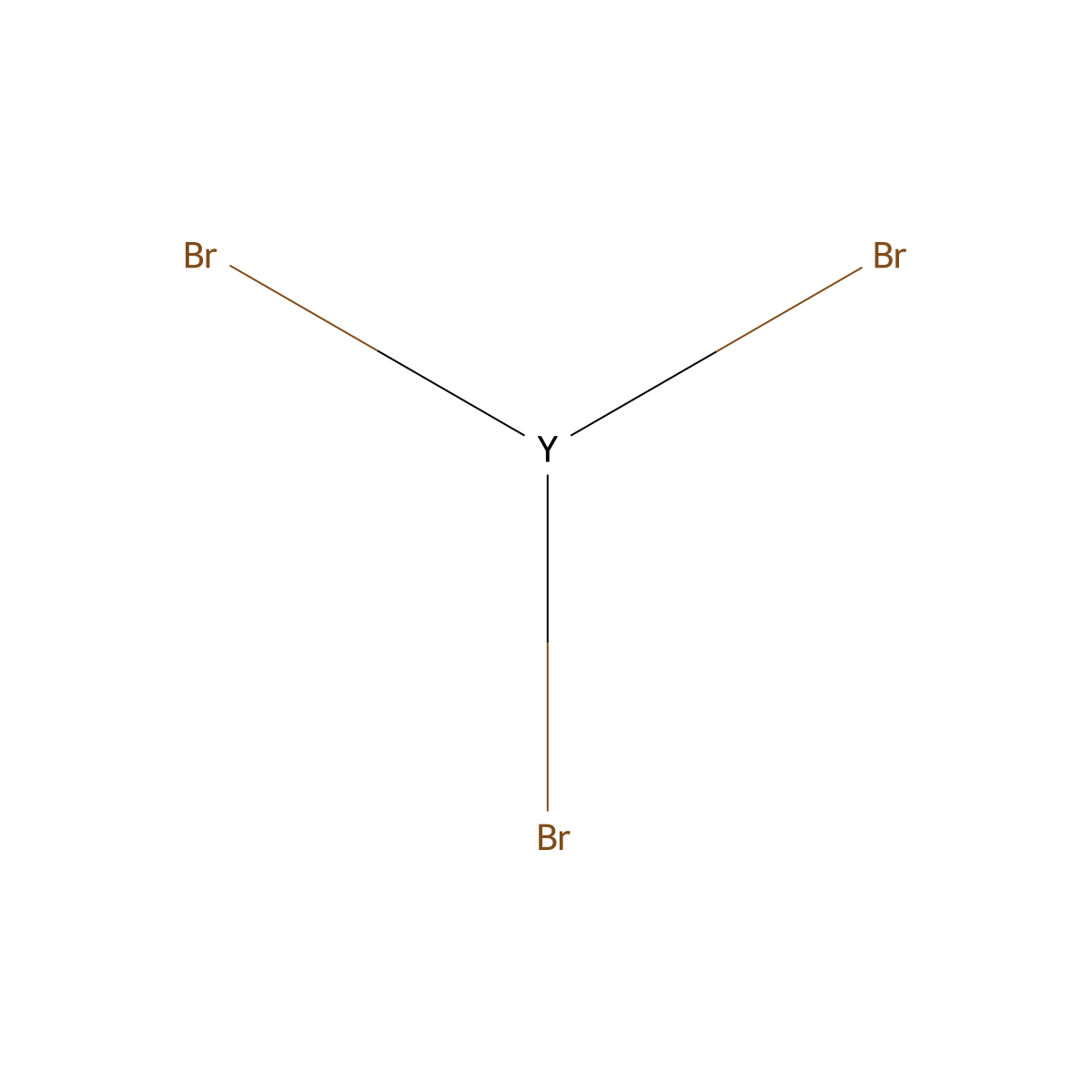 Yttrium(III) bromide molecular structure, CAS 13469-98-2