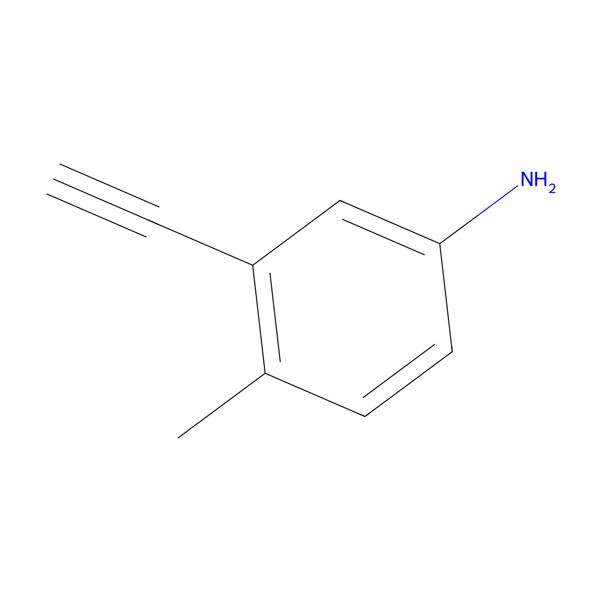 3-Ethynyl-4-methylaniline molecular structure, CAS 134690-40-7