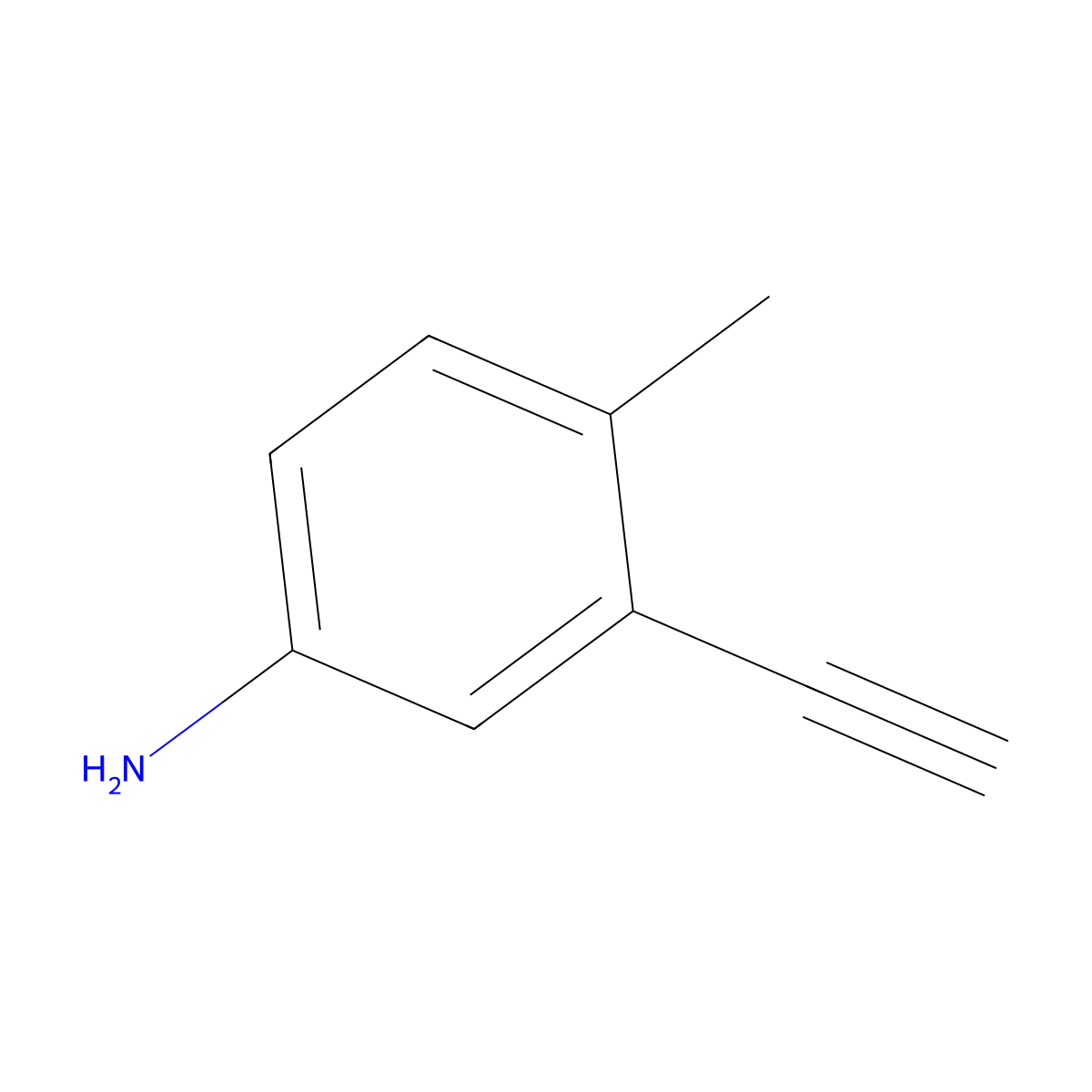 3-Ethynyl-4-methylaniline molecular structure, CAS 134690-40-7