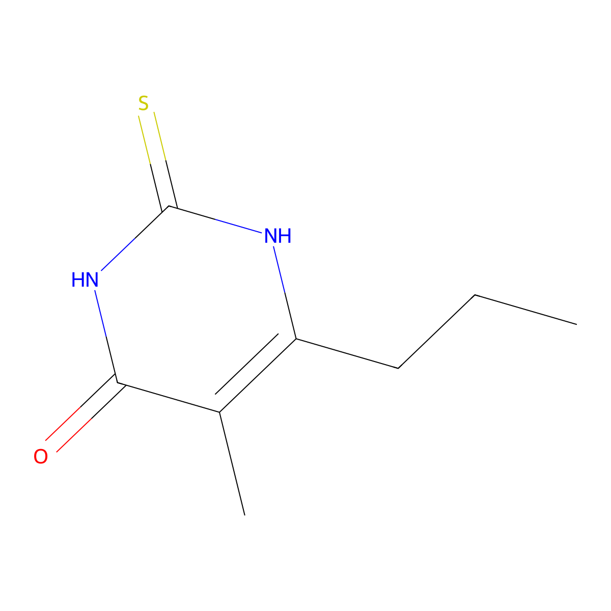 2-Mercapto-5-methyl-6-propylpyrimidin-4-ol molecular structure, CAS 134694-90-9