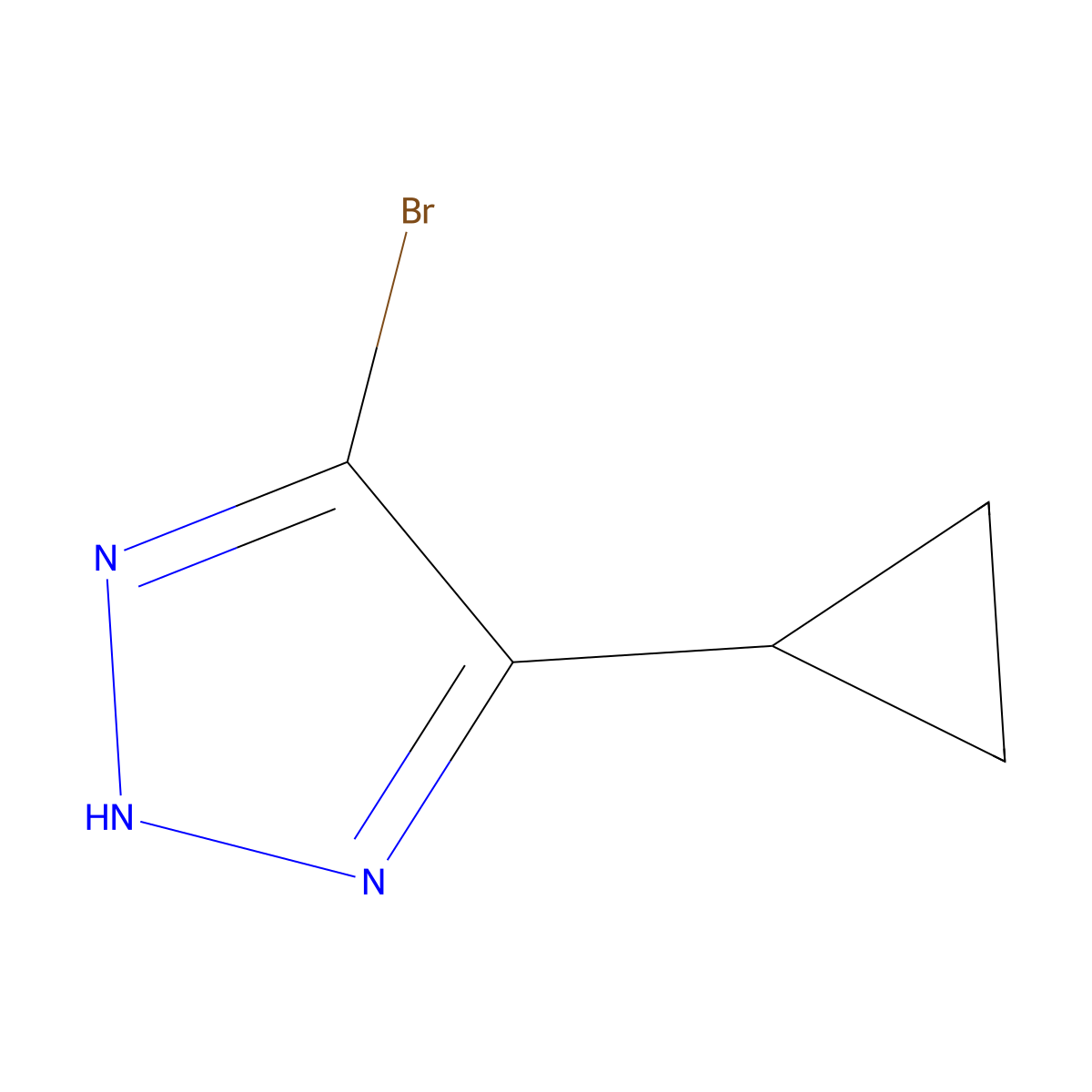5-bromo-4-cyclopropyl-1H-1,2,3-triazole molecular structure, CAS 1346948-93-3