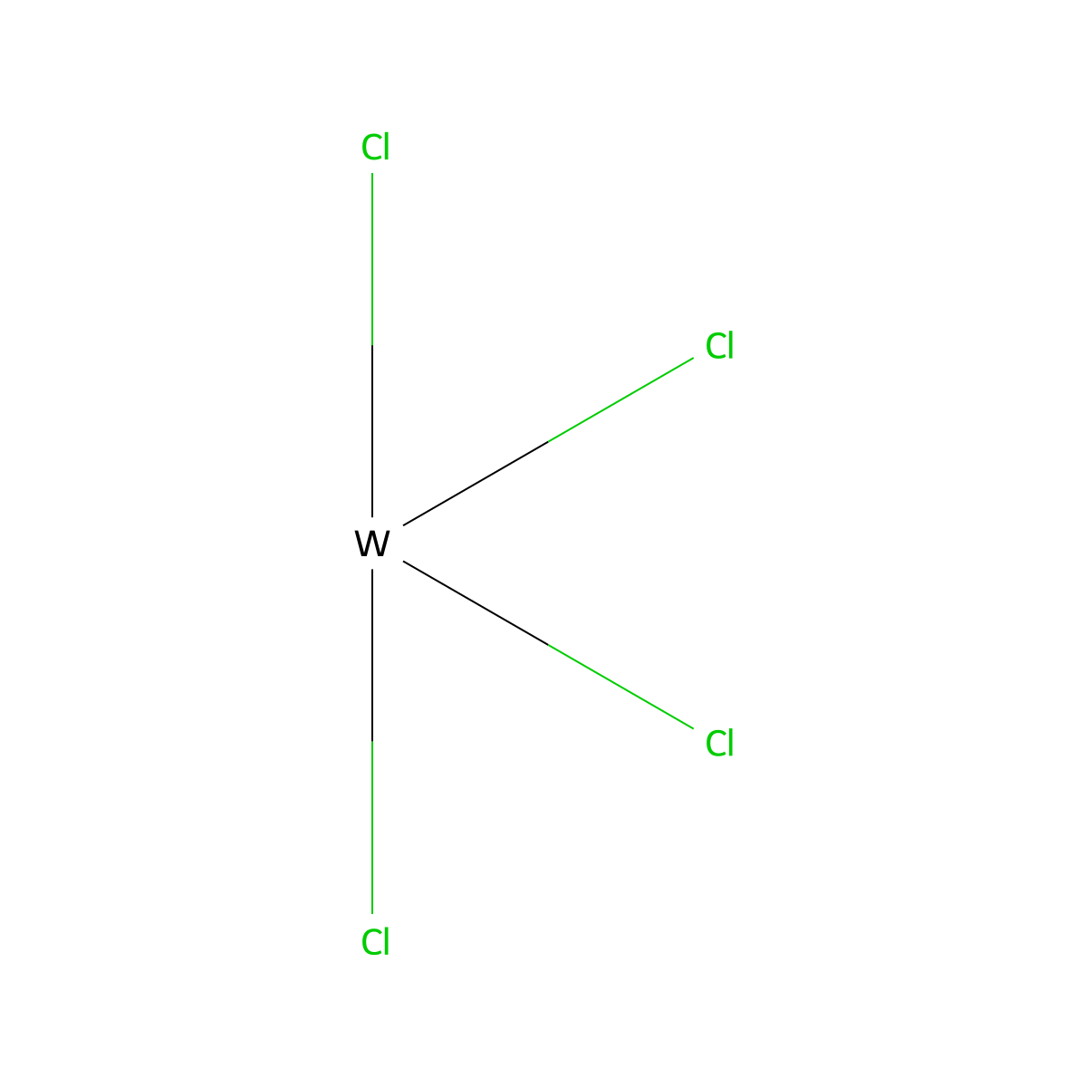Tungsten(IV) chloride molecular structure, CAS 13470-13-8