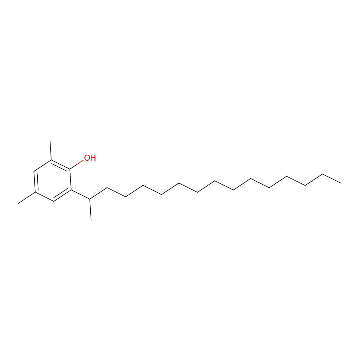 2,4-Dimethyl-6-(1-methylpentadecyl)phenol molecular structure, CAS 134701-20-5