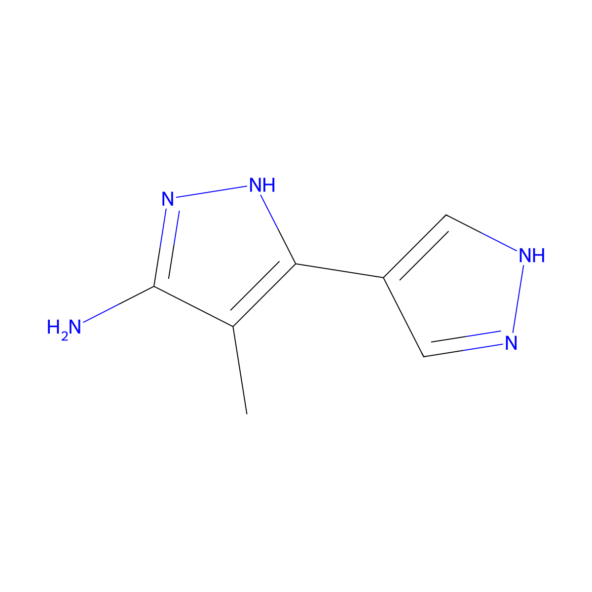 4-Methyl-3-(1H-pyrazol-4-YL)-1H-pyrazol-5-amine molecular structure, CAS 1347102-15-1