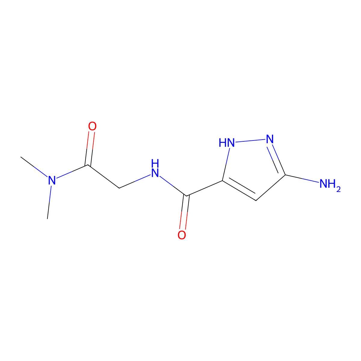 2-[(3-amino-1h-pyrazol-5-yl)formamido]-N,N-dimethylacetamide molecular structure, CAS 1347123-78-7