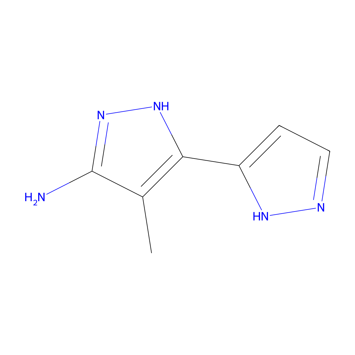 4-Methyl-3-(1H-pyrazol-5-YL)-1H-pyrazol-5-amine molecular structure, CAS 1347139-01-8