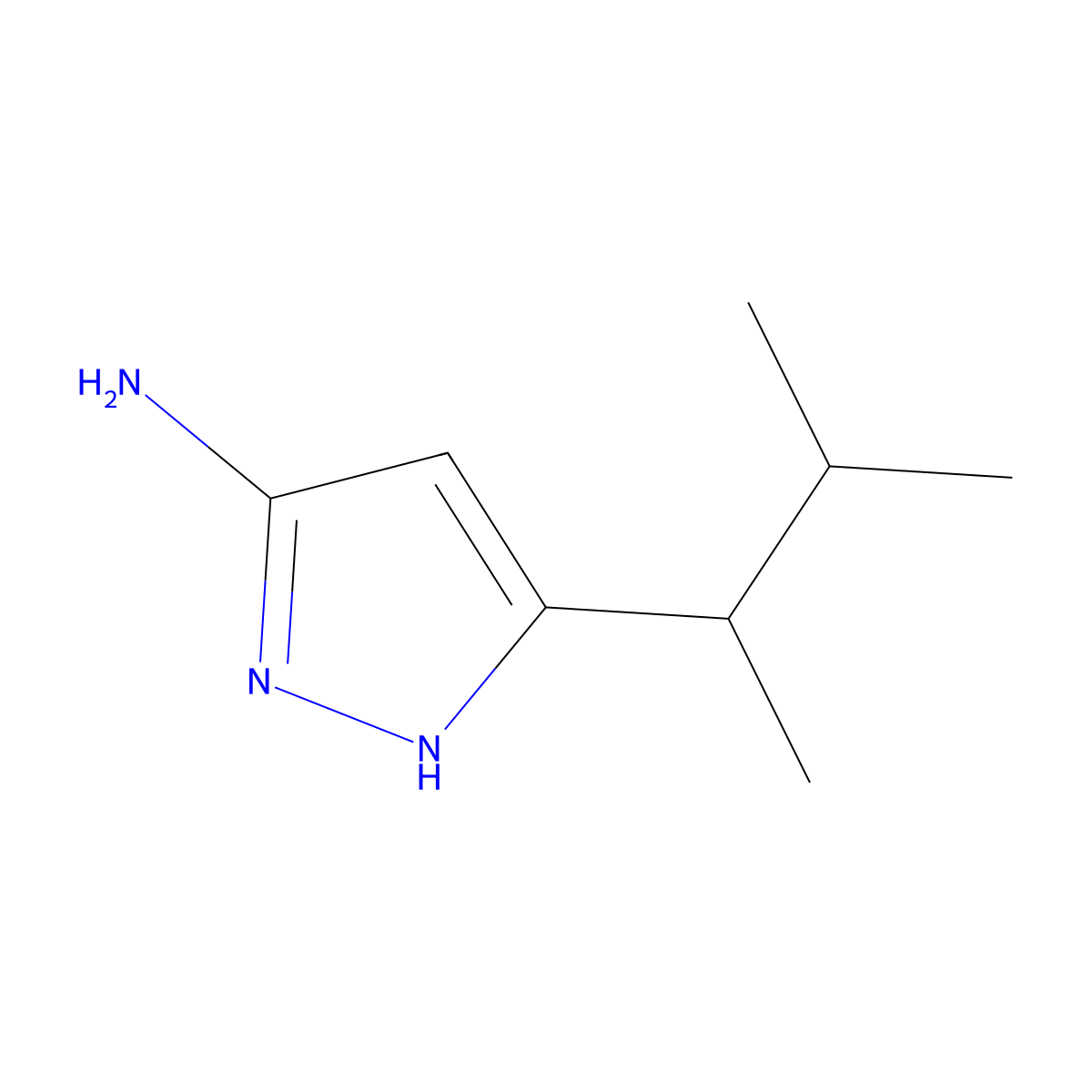 3-(3-methylbutan-2-yl)-1H-pyrazol-5-amine molecular structure, CAS 1347139-49-4