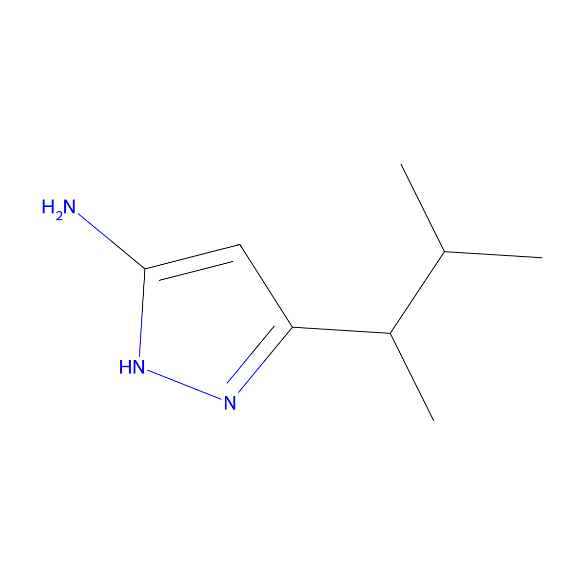 3-(3-methylbutan-2-yl)-1H-pyrazol-5-amine molecular structure, CAS 1347139-49-4