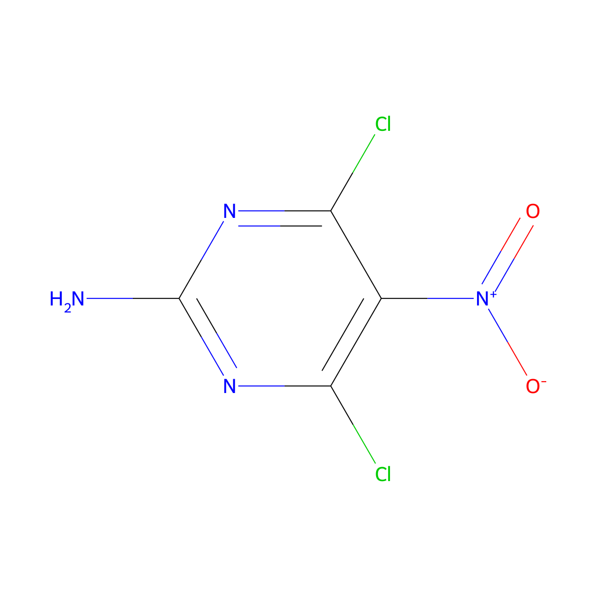 4,6-Dichloro-5-nitropyrimidin-2-amine molecular structure, CAS 134716-82-8