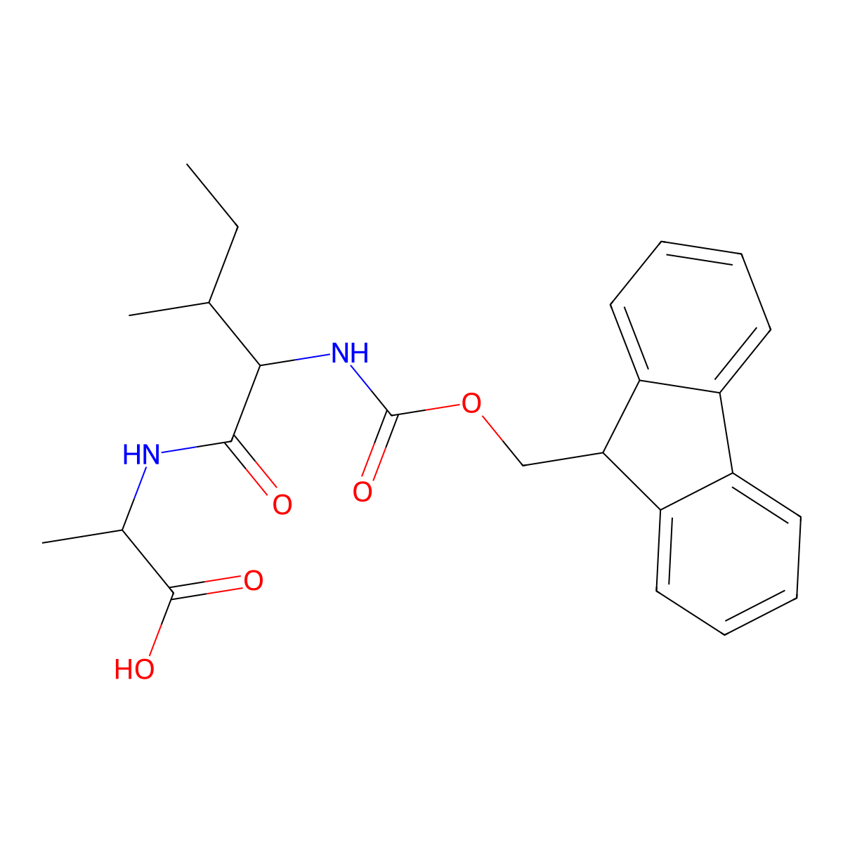 Fmoc-Ile-Ala-OH molecular structure, CAS 134716-88-4