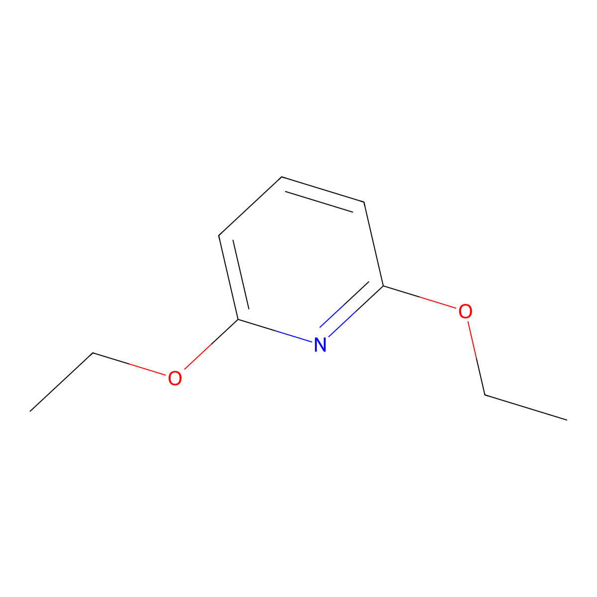 2,6-Diethoxypyridine molecular structure, CAS 13472-57-6