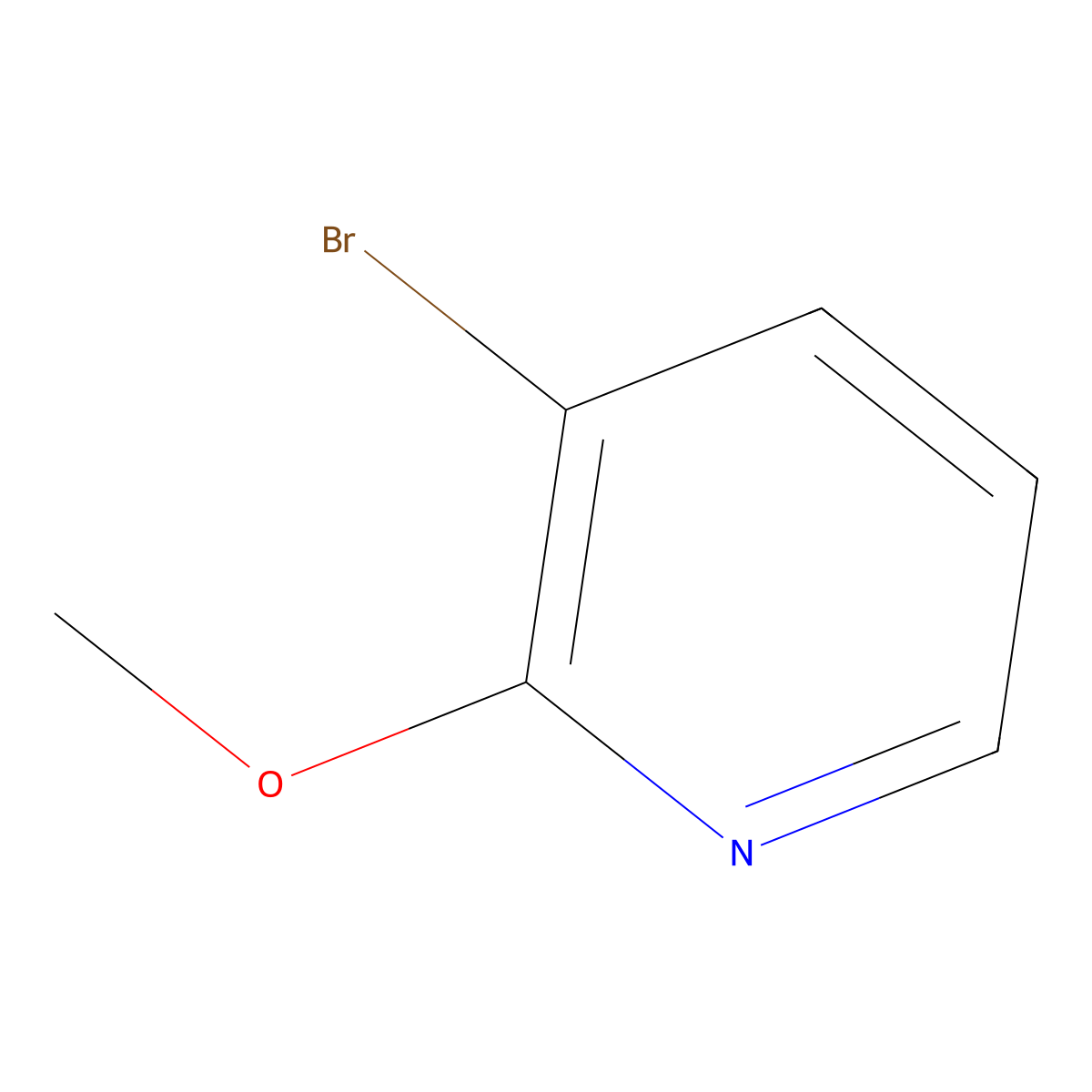 3-Bromo-2-methoxypyridine molecular structure, CAS 13472-59-8