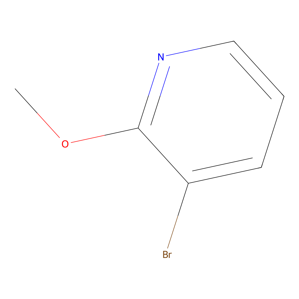 3-Bromo-2-methoxypyridine molecular structure, CAS 13472-59-8