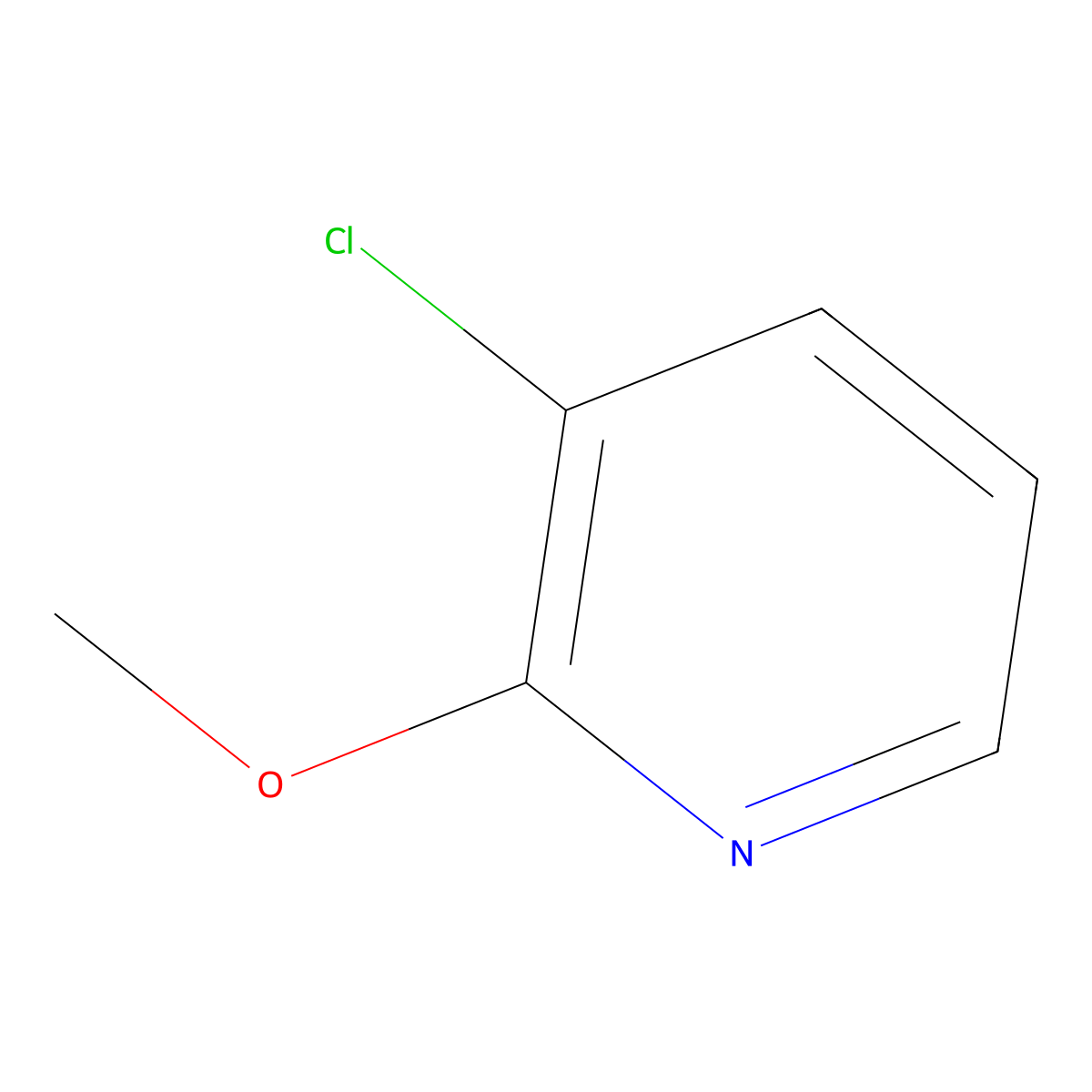 3-Chloro-2-methoxypyridine molecular structure, CAS 13472-84-9