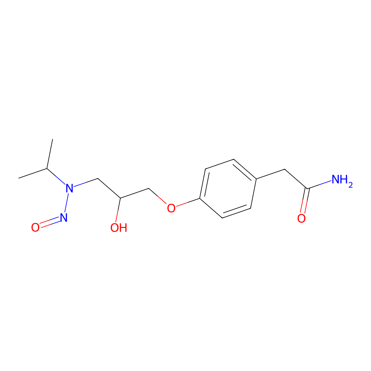 N-nitroso-atenolol molecular structure, CAS 134720-04-0