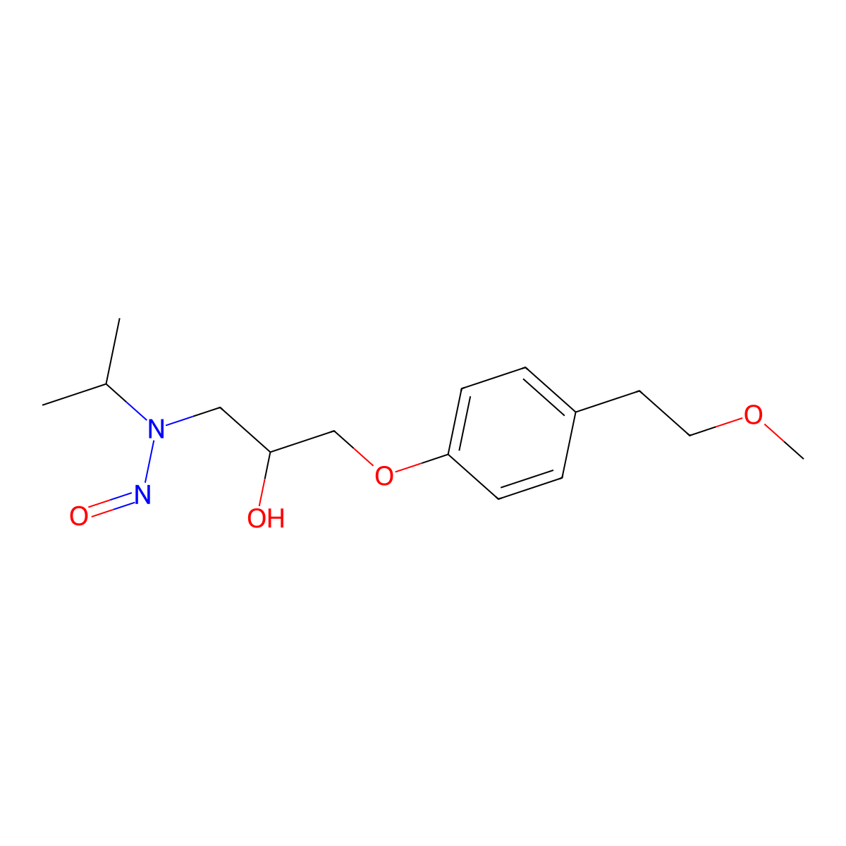 1-[4-(2-Methoxyethyl)phenoxy]-3-[nitroso(propan-2-yl)amino]propan-2-ol molecular structure, CAS 134720-05-1