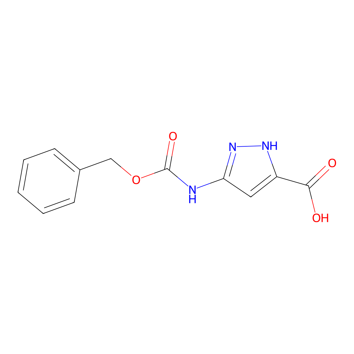 3-(((Benzyloxy)carbonyl)amino)-1h-pyrazole-5-carboxylic acid molecular structure, CAS 1347231-83-7