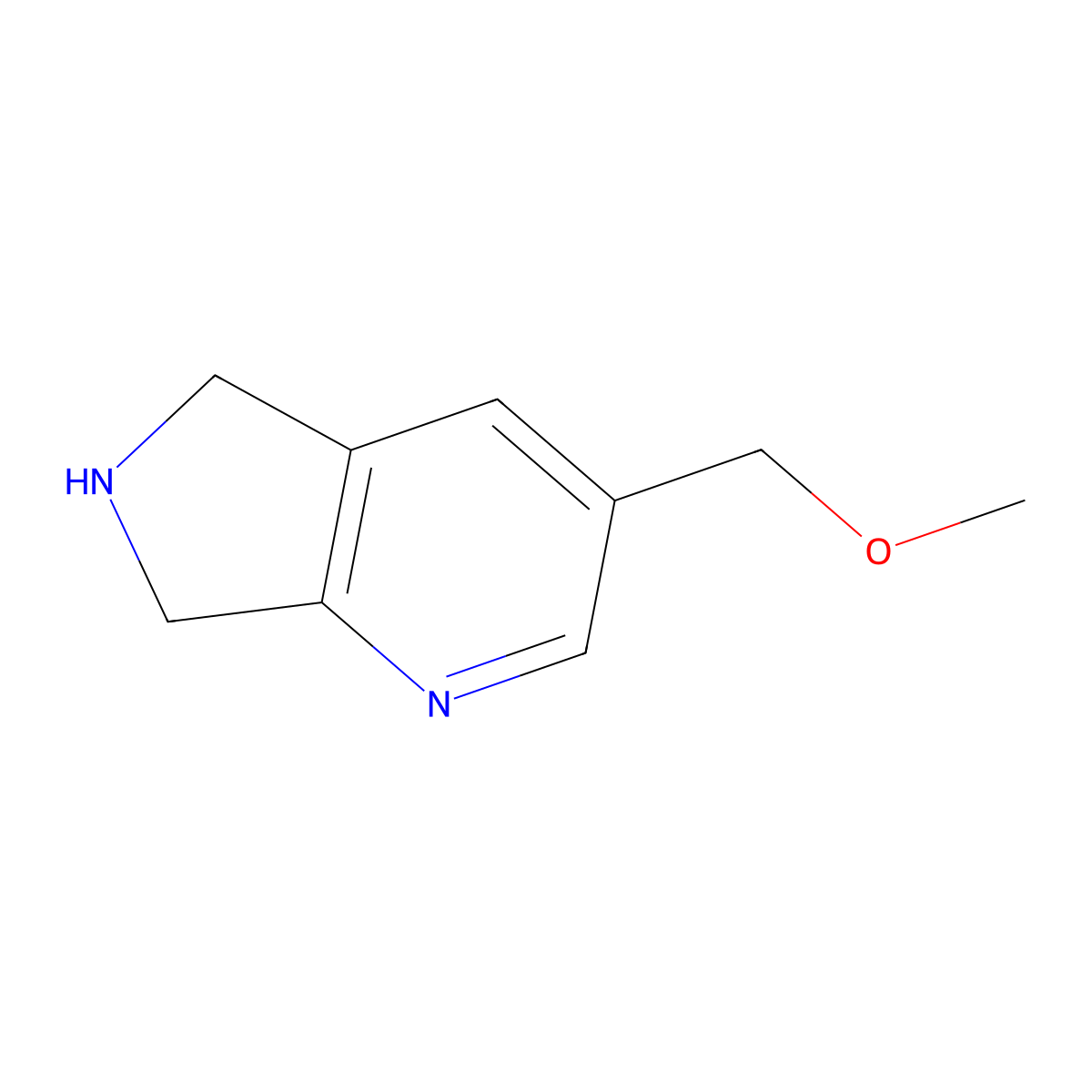 3-(Methoxymethyl)-5H,6H,7H-pyrrolo[3,4-b]pyridine molecular structure, CAS 1347234-08-5