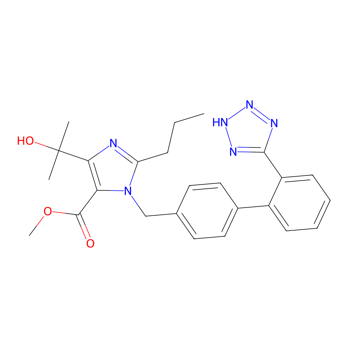 Olmesartan Methyl Ester molecular structure, CAS 1347262-29-6
