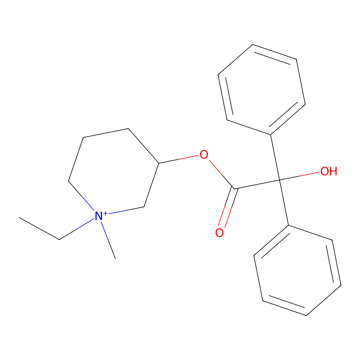 Pipenzolate molecular structure, CAS 13473-38-6