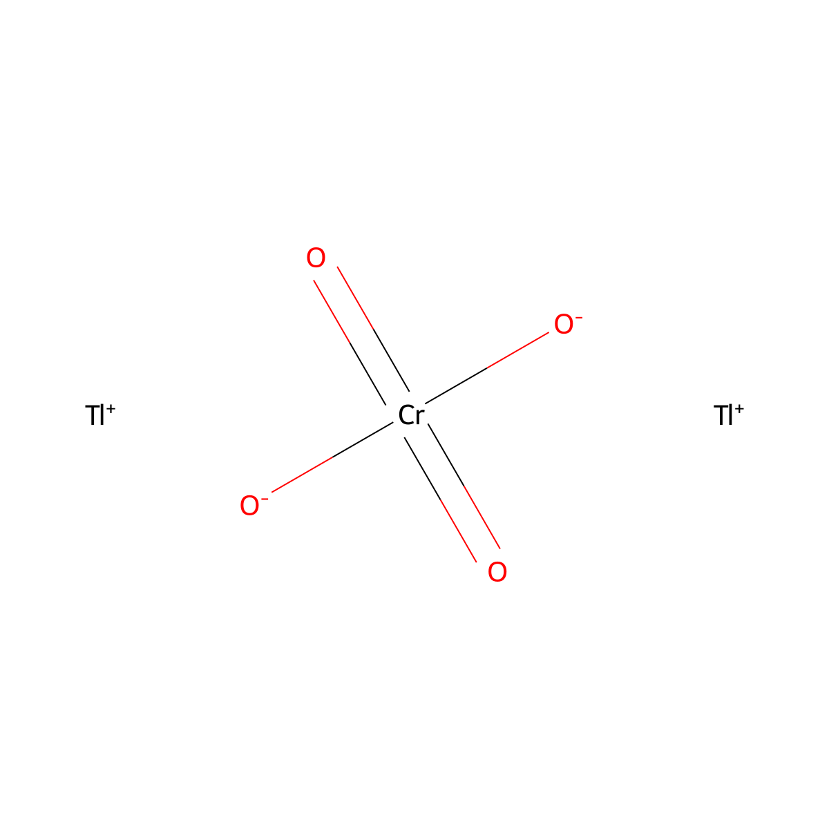 Dithallium chromate molecular structure, CAS 13473-75-1
