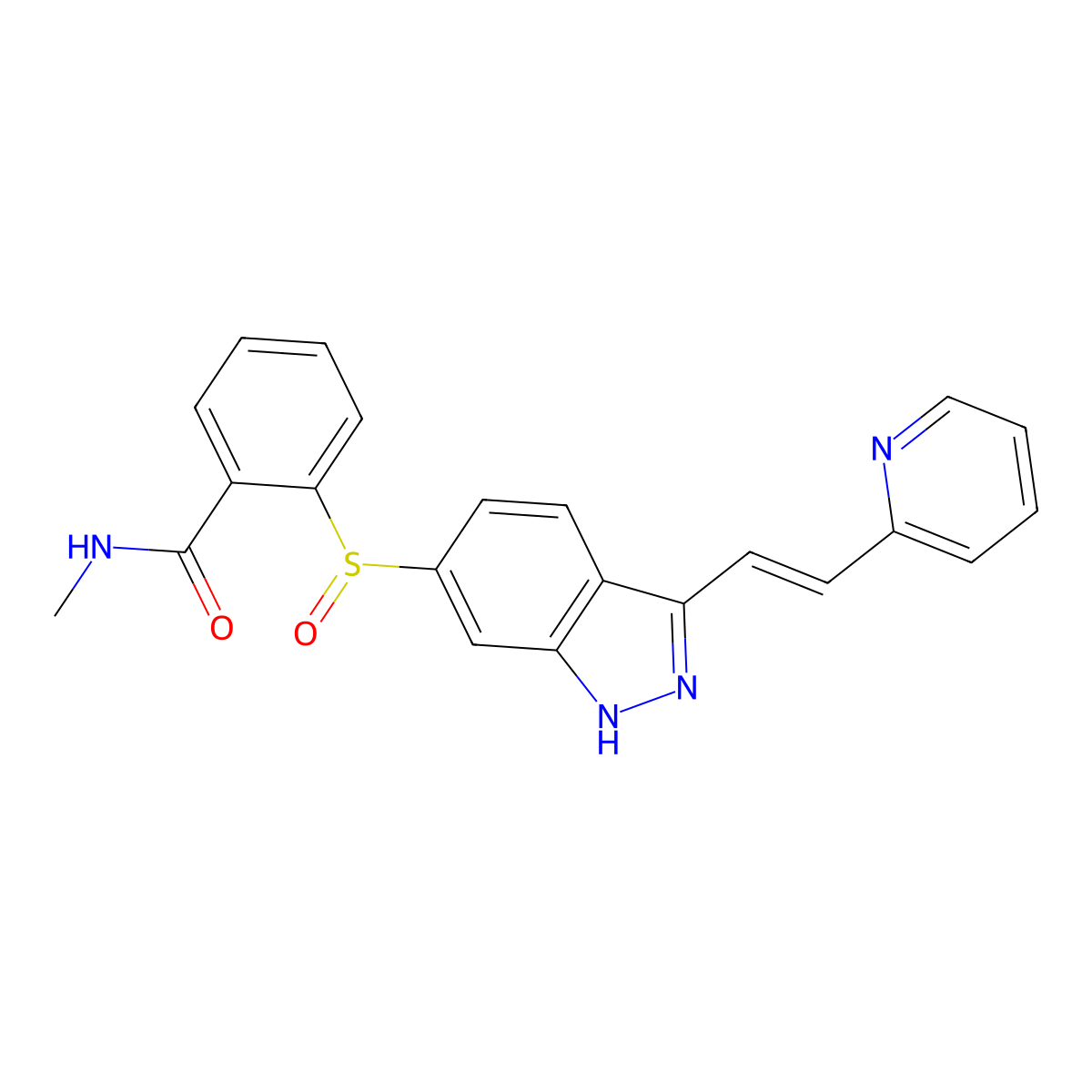 Axitinib sulfoxide molecular structure, CAS 1347304-18-0