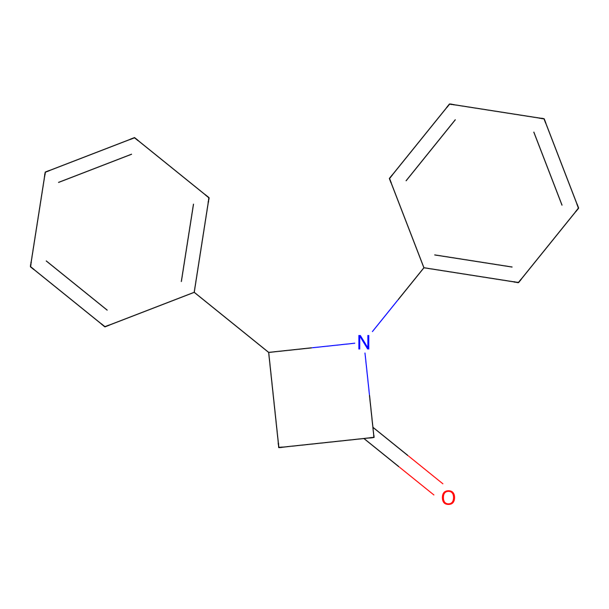 1,4-Diphenyl-2-azetidinone molecular structure, CAS 13474-22-1