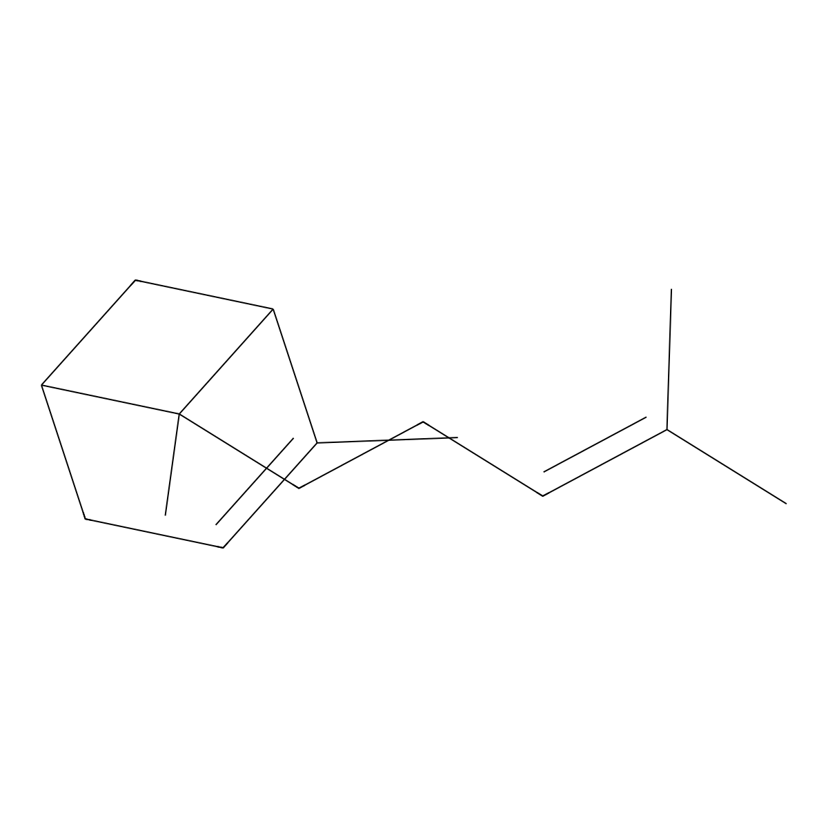 Trans-alpha-Bergamotene molecular structure, CAS 13474-59-4