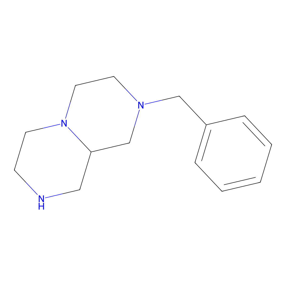 2-benzyloctahydro-2H-pyrazino[1,2-a]pyrazine molecular structure, CAS 134749-52-3