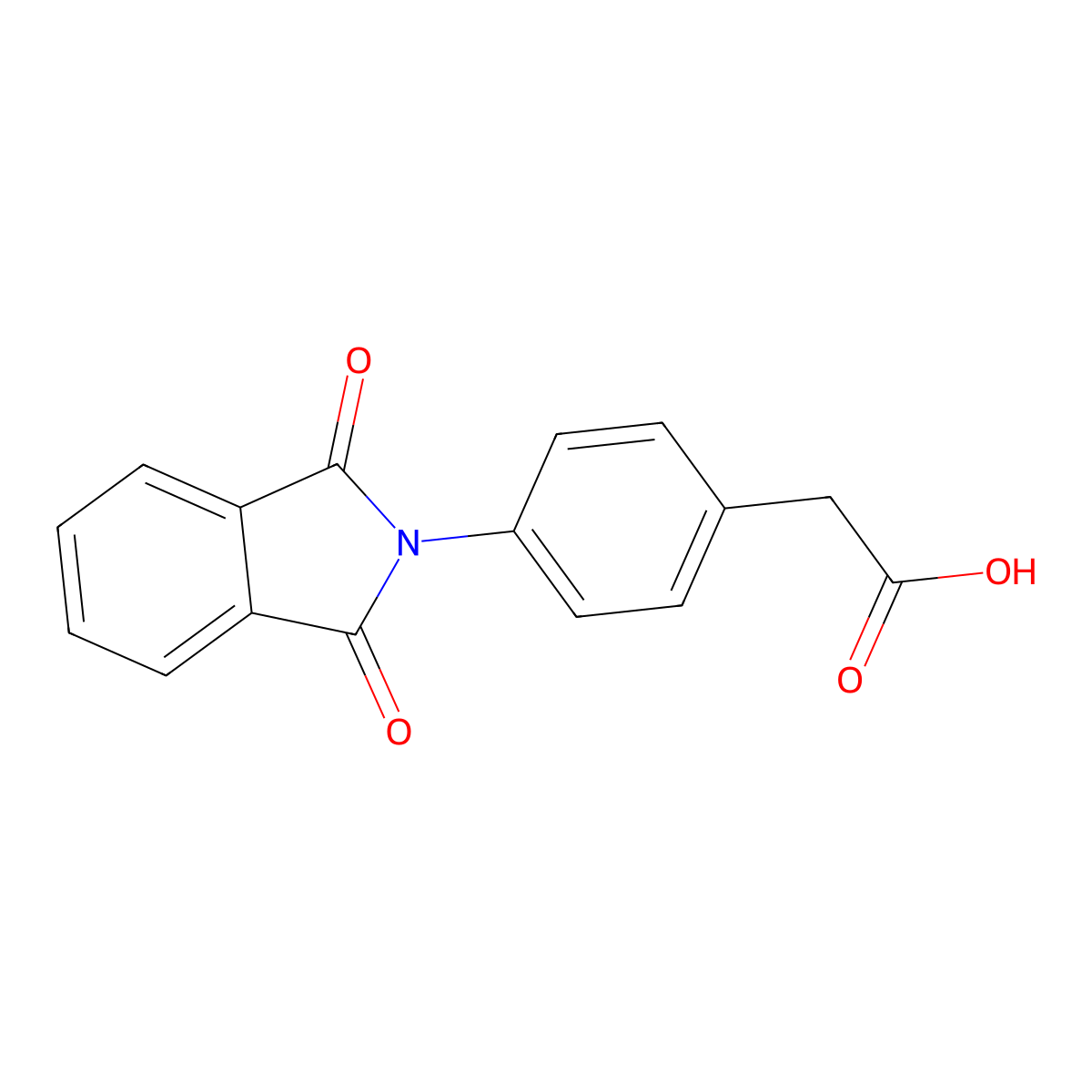 [4-(1,3-Dioxoisoindol-2-YL)phenyl]acetic acid molecular structure, CAS 13475-43-9