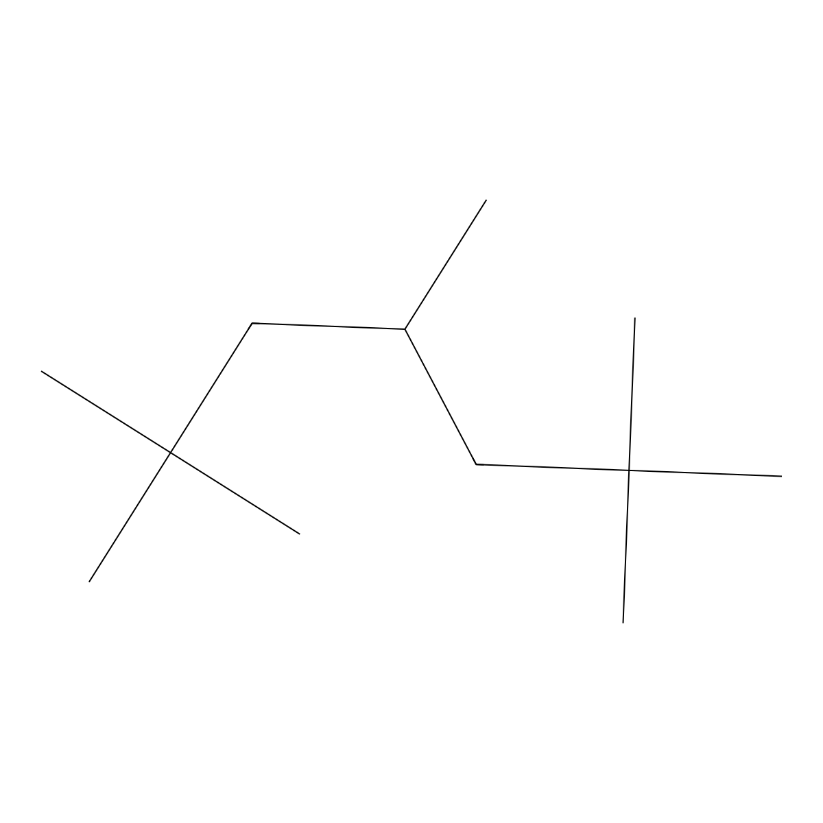 2,2,4,6,6-Pentamethylheptane molecular structure, CAS 13475-82-6